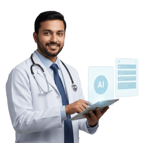 Nurse with tablet