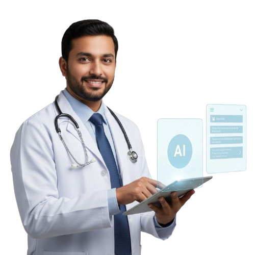 Nurse with tablet